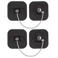 2 Pcs Refrigerator Door Lock Freezer Window Safety Locks with Key Cable Restrictor Adhesive Freezer Door Latch Black. 