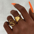 【Mega Sale】French Retro Elegant Niche Trend Stainless Steel Open Ring for suit. 