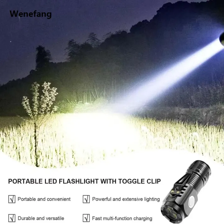 Wenefang%20LED%20Strong%20Light%20Flashlight%20Rechargeable%20Multi%20functional%20for%20Long%20New%20style%20Range%20Portable%20Outdoor%20Home%20Mini%20Flashlight%20Cap%20Clip%20Light%20-%20Image%204
