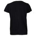 Black Solid Short Sleeved V-Neck T-Shirt For Men. 
