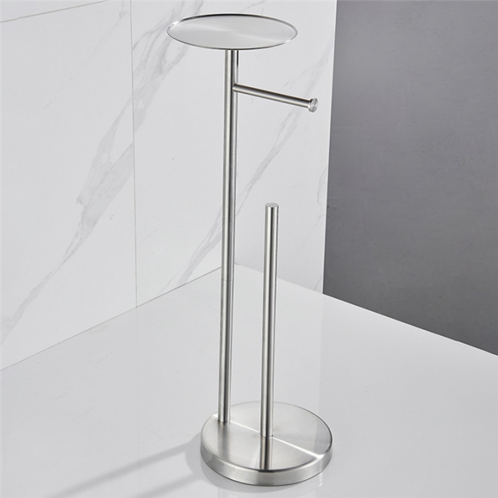Freestanding%20Toilet%20Roll%20Holders%20Stainless%20Steel%20Anti-Rust%20Standing%20Toilet%20Paper%20Stand%20with%20Heavy,%20Easy%20to%20Use%20Brushed%20Silver%20-%20Image%205