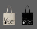 "Connect The Dots" Love Quote printed Tote Bag– Black & White. 