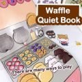Creative Waffle Bread Fried Chicken Snack Bar Convenience Store Beauty Salon Handmade Toy Book Cartoon Decompress Quiet Book DIY Handmade Material Kit Toy Gift. 