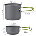 Outdoor hiking Camping Cookware Set 1-2 Person Outdoor Lightweight Cooking Pots for one person survival cookware. 