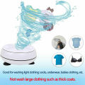 Portable Mini Washing Machine Ultrasonic Turbine Clothes Washer for Travel Home. 