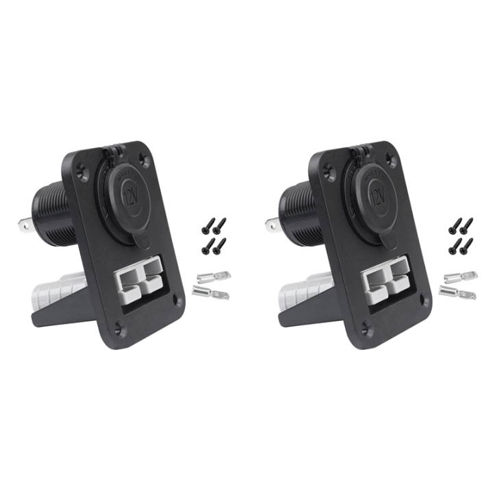 2 pezzi per Anderson Plug Flush Mount 50 Amp Staffa di montaggio Pannello Copertura per Caravan