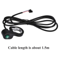 Electric Bicycle Horn Switch Button Scooter Horn Signal Switch Parts Accessories Button Cable Length: About 150cm. 