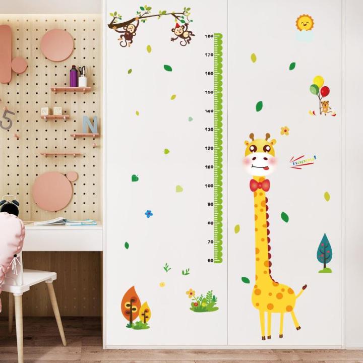 Giraffe Growth Chart Height Measure Wall Sticker 150cm(H) x 102cm(W)