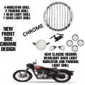 Royal Enfield Bullet Bike Light Cover 8 Pc. CHROME DESIGN. 