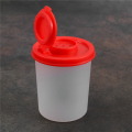 16PCS Salt and Pepper Shakers Moisture Proof Salt Shaker with Red Covers Lids Plastic Airtight Spice Jar Dispenser. 