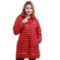 MSU Red Long Silicon Winter Jacket For Women. 