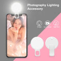 Portable LED Selfie Flash Fill Light 3 Adjustable Mode 20 Beads Easy Clip-On Brighten Live Beauty Fill Light. 