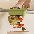 2pcs Durable Punch-free Sink Drain Basket Creative Triangular Multi-functional Pool Detachable Quickly Drain Plastic Water Filter Rack Food Peel. 
