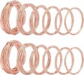 2 Rolls (Around 50-60 Meters) of Dead Soft Pure 100% Copper Wire Flexible 24 Gauge Solid Bare Copper Wire Round Craft Copper Wire for Jewelry Making Gem Wrapping. 
