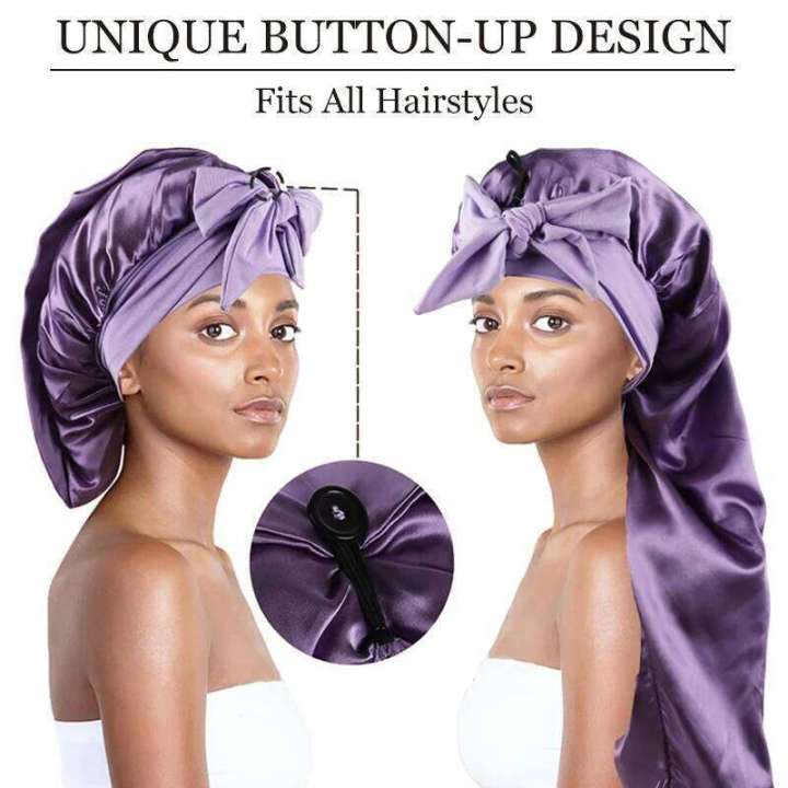 Soft%20Silky%20Long%20Satin%20Bonnet%20Natural%20And%20Curly%20Extra%20Large%20Size%20Hair%20Cap%20With%20Tie%20For%20Comfortable%20Night%20Sleep%201Pcs%20-%20Image%205