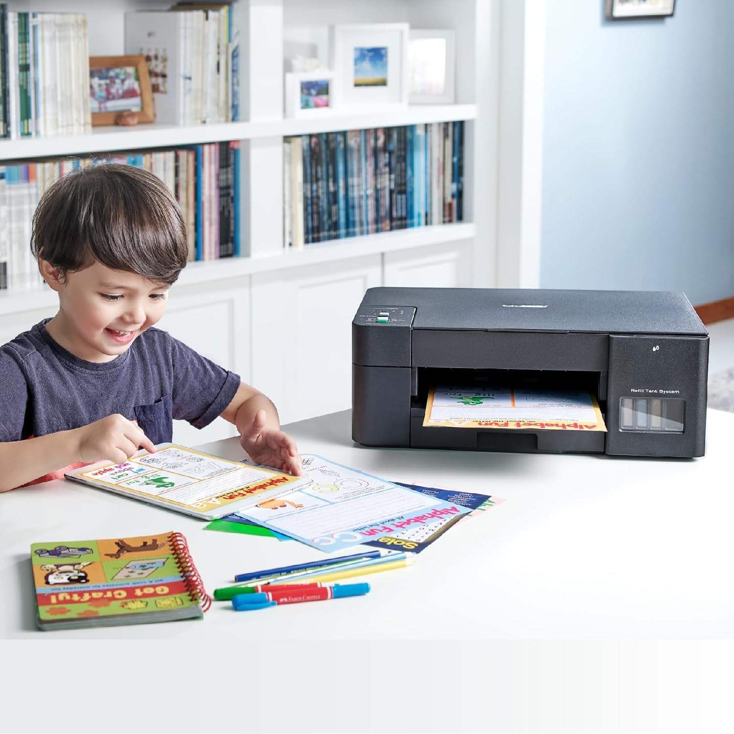 Brother  Printer DCP-T220  Three In One ( Copy ,  Print  &  Scan )  Ink Tank  Printer With One Set Ink  Black