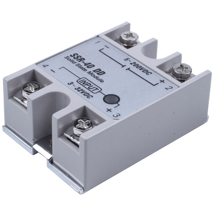 fasdaga%205X%20Single%20Phase%20Solid%20State%20Relay%20DC-DC%20SSR-40DD%2040A%20DC3-32V%20DC5-60V%20White+Silver%20-%20Image%207