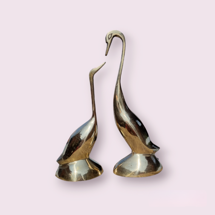 Brass Swan Set/Haans Jodi 20 cm 8 inch