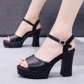 Summer Women Gladiator Platform High Heels Sandals Square Heels Punk Sandals Shoes Zapatillas Mujer | Sandals For Women. 