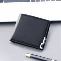 Portable Minimalist business meeting men's travel clip, small money bag, ultra-thin fashion wallet, short thin bank card accessories wallet. 
