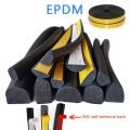 Waterproof roof EPDM rubber ternary sealing strip seismic isolation insulation tape 3m1/2/rubber sponge foam self-adhesive doors and windows dustproof. 