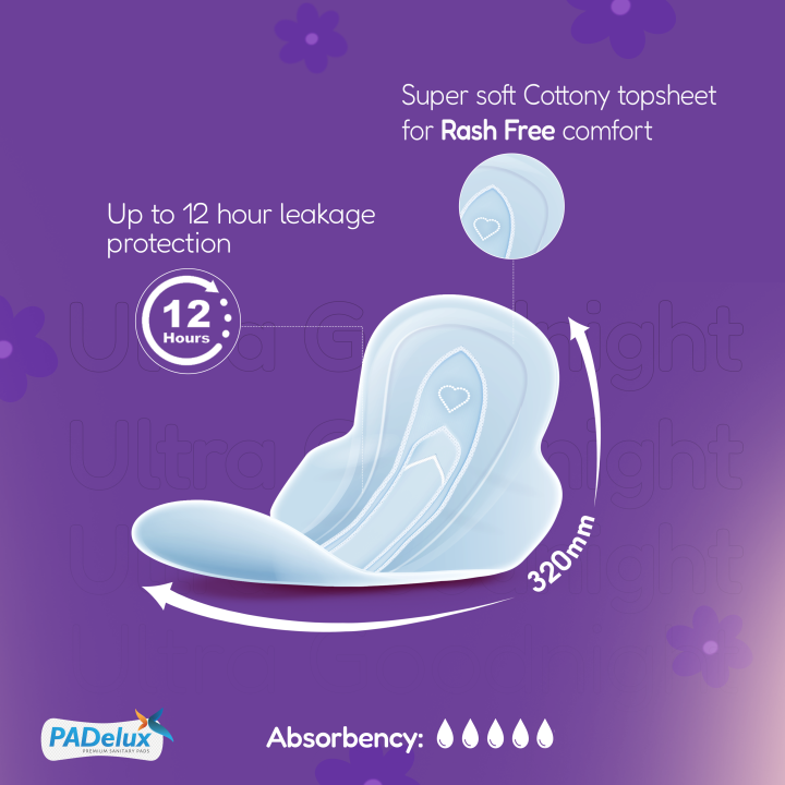 PADelux%20Sanitary%20Pads%20Ultra%20Goodnight%20XXL%20320%20mm-%208%20Pads%20Set%20of%2010%20-%20Image%202