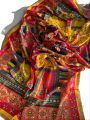 Rajasthani Silk Mirror Work Shawl For Women. 