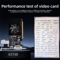 GT730 4G DDR3 128 Bit Graphics Card 700MHZ 40Nm PCIE 2.0 16X VGA+DVI+ -Compatible Video Card Accessories. 