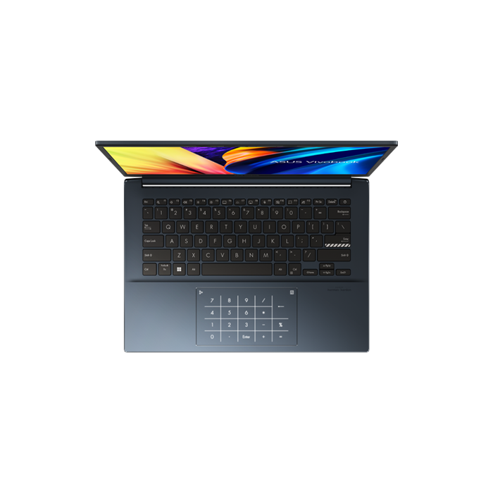 Asus Vivobook Pro M6400rc -6th, Ryzen 7 6800H, 16 GB, 1TB NVME SSD , 14 inch Oled Display, Magic Numpad, Fingerprint, Nvidia RTX 3050, Backlit Keyboard