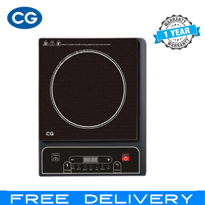 CG 2000 Watt INDUCTION COOKTOP = CGIC20A03 With Super A Grade Crystal Glass And 1 Year Warranty