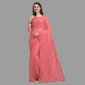 Self Design Bollywood Net Saree For Women. 