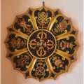 Astamangal Mandala(20 inch Diameter)-Symbol of Goodwill/Office Decor/Home Decor/Hanging/Traditional/8 Auspicious Symbols. 