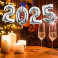New 40 Inch 2025 Digital Balloons Party Supplies New Year Aluminum Foil Balloons Colorful Globo New Year Decorations. 