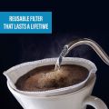 NAMUNY 2X Reusable pour Over Coffee Filter Stainless Steel Fine Mesh Coffee Filter Drip Cone Paperless Universal Coffee Filter. 