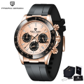 Linman 2024 New PAGANI DESIGN Men's Sports Quartz Wristwatch Luxury B rand Sapphire Crystal 100m Waterproof Chronograph Reloj Hombre. 