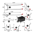 114 Pcs Peg Board Hooks Assortment with Metal Hooks Sets, Hole Plate Bins, Peg Locks for Organizing Storage System Tools Easy to Use. 