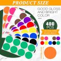2 Inch Round Color Coding Sticker 10 Assorted Colors Circle Dot Labels Self-Adhesive Colored Solid Color Sticker(400). 