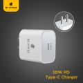 My Power 20 Watt PD Adaptor , Pd Charger,  Type C Output Charger White colour MP98pd Dock Round Indian Pin. 
