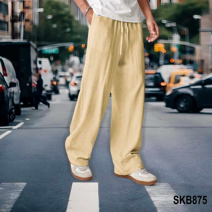 Stretchable Linen Summer Trouser For Men (SKB875D) - Skin | Daraz.com.np