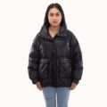 Ampersand Wengen down Jacket Women's Casual Warm Padded Coat for Autumn Winter Green Brown Khaki Black. 