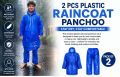 Waterproof Plastic Raincoat Panchoo Set with Pants & Free Boot Cover 1 Set 2 PCS | Reusable Heavy Duty Rain Wear for Men & Women | Fit 45–120 KG. 
