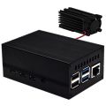 Aluminum Case Mini ICE Tower Cooling System with 25Mm Quiet Cooling Fan + Heatsink Kit for Raspberry Pi 4 Model B. 