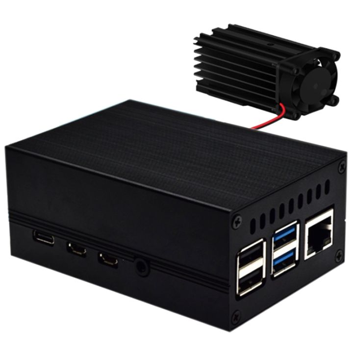 Aluminum%20Case%20Mini%20ICE%20Tower%20Cooling%20System%20with%2025Mm%20Quiet%20Cooling%20Fan%20+%20Heatsink%20Kit%20for%20Raspberry%20Pi%204%20Model%20B%20-%20Image%203