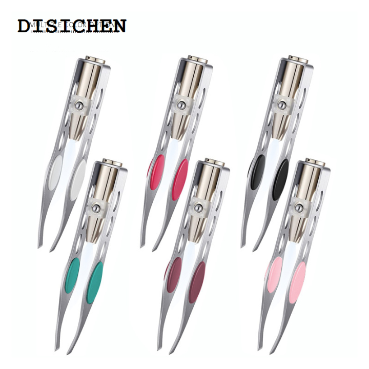 DISICHEN%20New%201PC%20LED%20Eyebrow%20Tweezer%20Oblique%20Tip%20Stainless%20Steel%20Eyebrow%20Trimming%20Clip%20Eye%20Hair%20Removal%20Prune%20False%20Eyelash%20Clamp%20Makeup%20Tool%20-%20Image%204