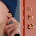 【Mega Sale】925 Silver Earrings Men's 2023 New Fashion Plated Gold Earrings Raising Ear Holes Ear Bone Nails Women's Ear Nails. 