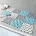 4pcs Non-slip Mosaic Mat Shower Bath Pad Pvc Massage Solid Color Suitable For Home, Bathroom And Toilet Longdurable And Safe Per 30*30 cm. 