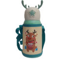 2-In-1 Stainless Steel Thermal Flask 500ml Cartoon Water Bottle Thermos For Baby & Toddlers. 