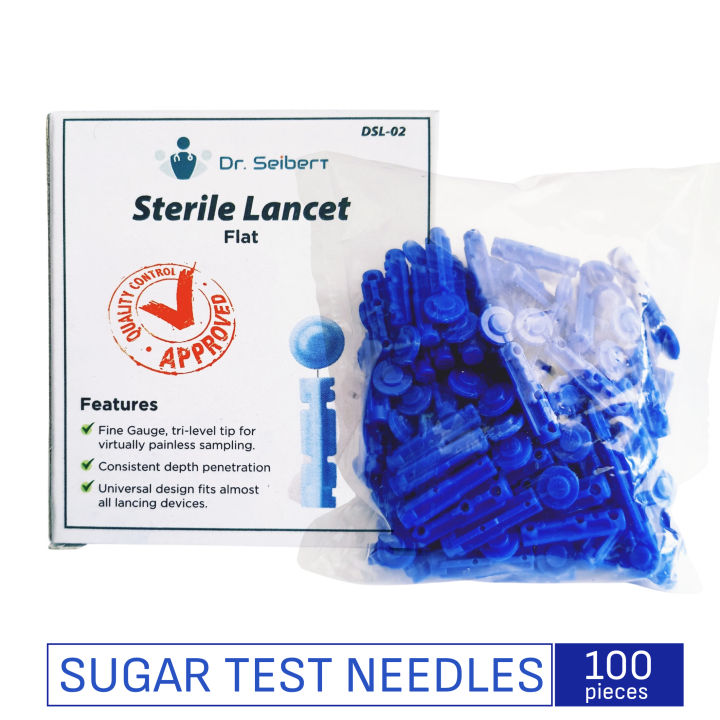 Glucometer Blood Lancet, Sugar Test Needles - Pack Of 100 Needles
