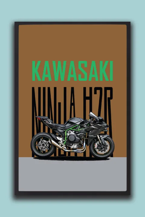 Kawasaki%20Ninja%20H2R%20Superbike%20Wall%20Art%20Frame%7C%20One%20Piece%20Frame%20-%20Image%203