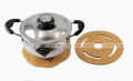 Hot Pot Stand /Mat(Wooden Bamboo Pattern) - For Simply Use in Kitchen and as Tableware. 